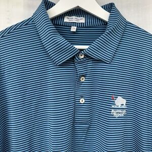 Peter Millar Summer Comfort Polo Men's XXL Blue Navy Striped Buffalo Ridge Golf